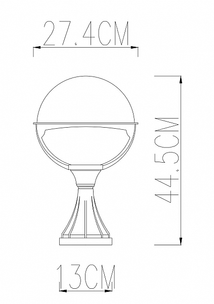 Уличный наземный светильник Arte Lamp MONACO A1494FN-1WG