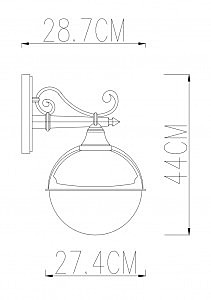 Уличный настенный светильник Arte Lamp MONACO A1492AL-1WG