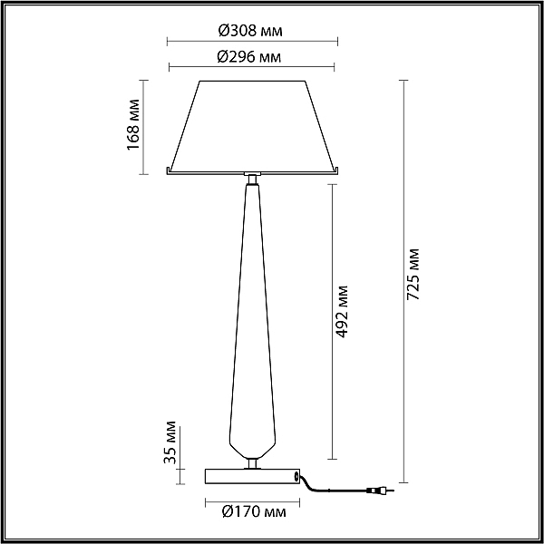 Настольная лампа Odeon Light EXCLUSIVE Tower 4852/1T