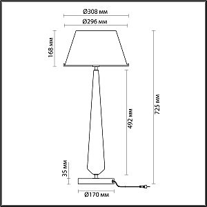 Настольная лампа Odeon Light EXCLUSIVE Tower 4852/1T