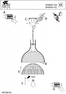 Светильник подвесной Arte Lamp MONTANA A9360SP-1AB