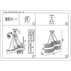 Подвесная люстра ST Luce Bafo SL1160.113.12