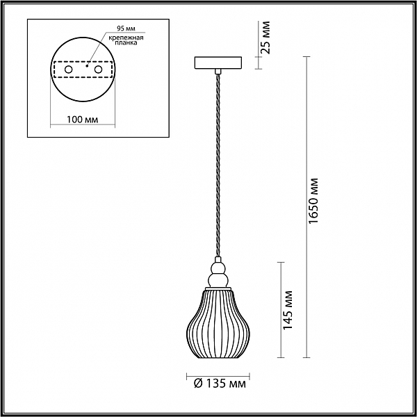 Светильник подвесной Lumion Eleonora 4562/1