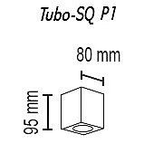 Накладной светильник TopDecor Tubo Tubo8 SQ P1 26
