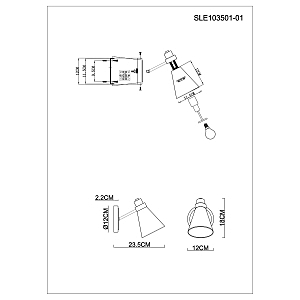 Настенное бра Evoluce Biane SLE103501-01