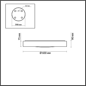 Светильник потолочный Odeon Light Lunor 4947/60CL