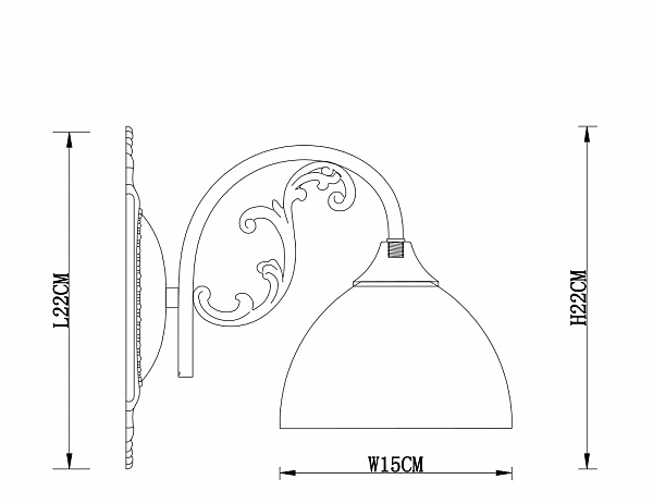 Настенное бра Arte Lamp Spica A3037AP-1AB