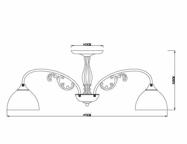 Потолочная люстра Arte Lamp Spica A3037PL-8AB