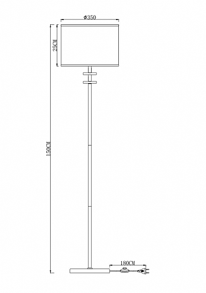 Торшер Arte Lamp Furore A3990PN-1CC