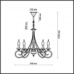 Подвесная люстра Odeon Light SANDIA 1297/8