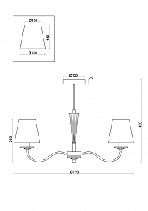Потолочная люстра Freya Osborn FR2027PL-03N