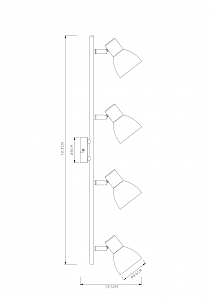 Светильник спот Arte Lamp Falena A3117PL-4BK