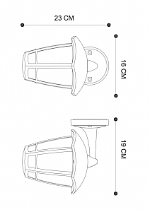 Уличный настенный светильник Arte Lamp Enif A6064AL-1BK