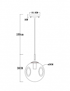 Светильник подвесной Arte Lamp Tureis A9920SP-1PB