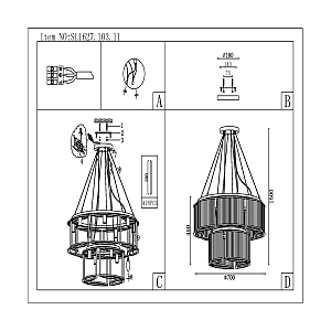 Подвесная люстра ST Luce Velletri SL1627.103.11