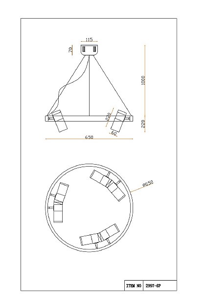 Подвесная люстра Favourite Light point 2997-6P