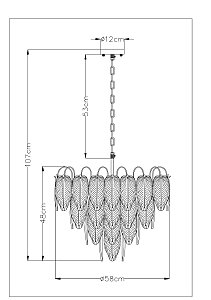 Подвесная люстра Arte Lamp Evie A4052LM-12SG