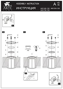 Уличный встраиваемый Arte Lamp Piazza A6017IN-1SS