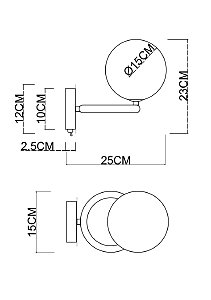 Настенное бра Arte Lamp Albus A7780AP-1AB