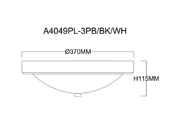 Светильник потолочный Arte Lamp James A4049PL-3BK