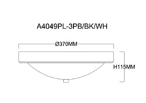 Светильник потолочный Arte Lamp James A4049PL-3WH