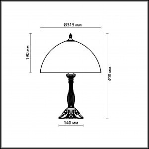 Разноцветная настольная лампа Traube 2267/1T Odeon Light