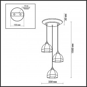 Светильник подвесной Odeon Light VALSO 2344/3