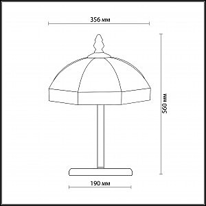 Настольная лампа Odeon Light Valso 2344/1T