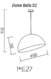 Светильник подвесной TopDecor Dome Bella Dome Bella S2 19