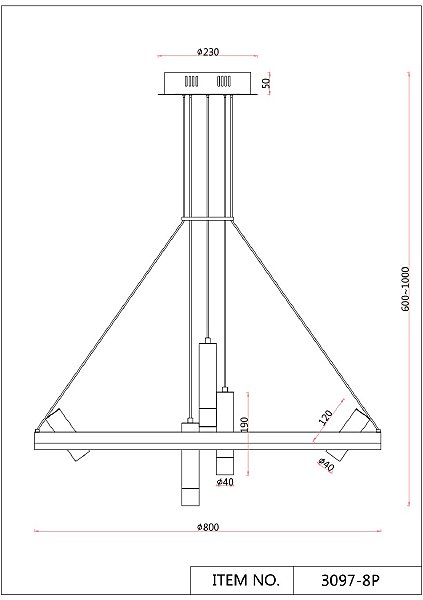 Подвесная люстра F-Promo Daur 3097-8P