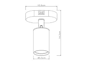 Светильник спот Arte Lamp Aquarius A3226AP-1WH