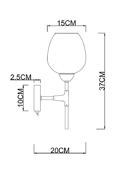 Настенное бра Arte Lamp Yuka A4103AP-1CC