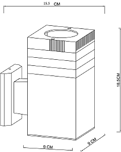 Уличный настенный светильник Arte Lamp Hadar A4421AL-1BK