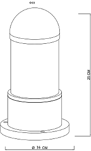 Уличный наземный светильник Arte Lamp Coppia A5217FN-1BK