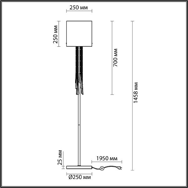 Торшер Odeon Light EXCLUSIVE Nicole 4886/1F