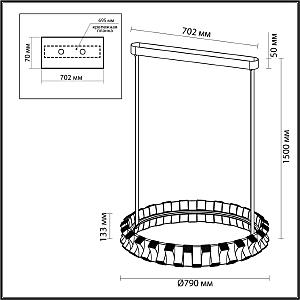 Подвесная люстра Odeon Light Asturo 4993/80L