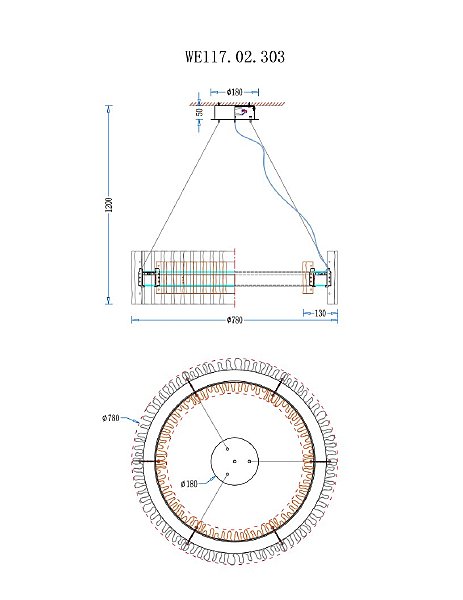 Подвесная люстра Wertmark Patricia WE117.02.303