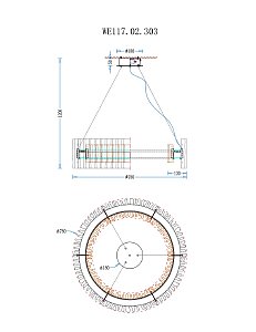 Подвесная люстра Wertmark Patricia WE117.02.303