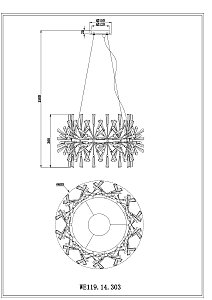 Подвесная люстра Wertmark Floriane WE119.14.303