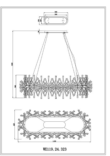 Подвесная люстра Wertmark Floriane WE119.24.323