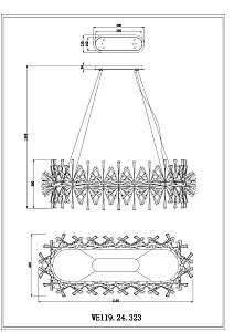 Подвесная люстра Wertmark Floriane WE119.24.323