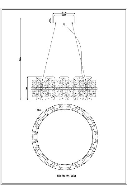 Подвесная люстра Wertmark Nelly WE158.24.303