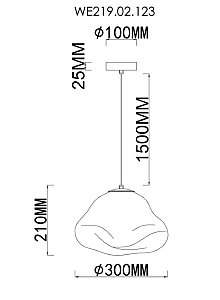 Светильник подвесной Wertmark Isola WE219.02.123