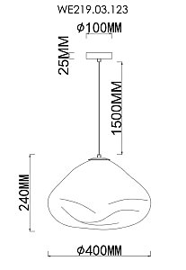 Светильник подвесной Wertmark Isola WE219.03.123