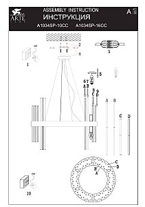 Подвесная люстра Arte Lamp Montreal A1034SP-16CC