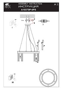 Подвесная люстра Arte Lamp Francheska A1037SP-6PB