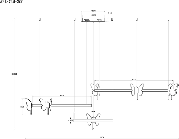 Подвесная люстра Arte Lamp Darcy A2187LM-3GO