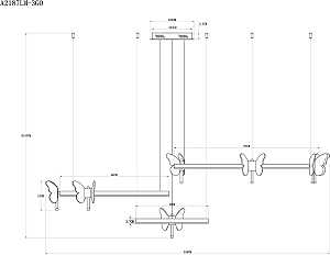 Подвесная люстра Arte Lamp Darcy A2187LM-3GO