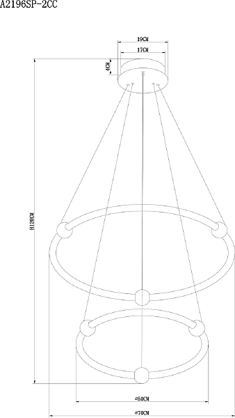 Подвесная люстра Arte Lamp Harley A2196SP-2CC