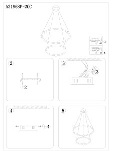 Подвесная люстра Arte Lamp Harley A2196SP-2CC